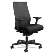 Mid Back - Black - Armrest - 1 Each
