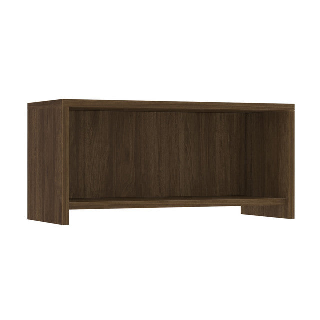 OfficeSource Laminate Wall Mounted Open Hutch - 36.5''W - Modern Walnut