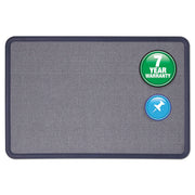 Quartet Contour Bulletin Board - 36" Board Height x 48" Board Width - Blue Fabric Surface - Durable, Self-healing - Navy Frame - 1 Each