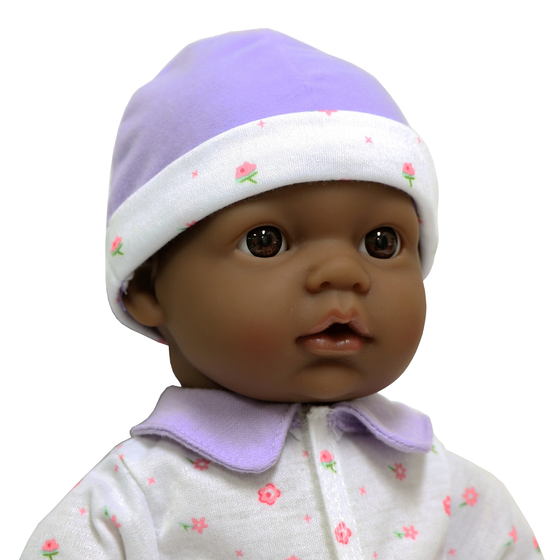 La Baby Soft 16" Baby Doll, Purple with Pacifier, African-American