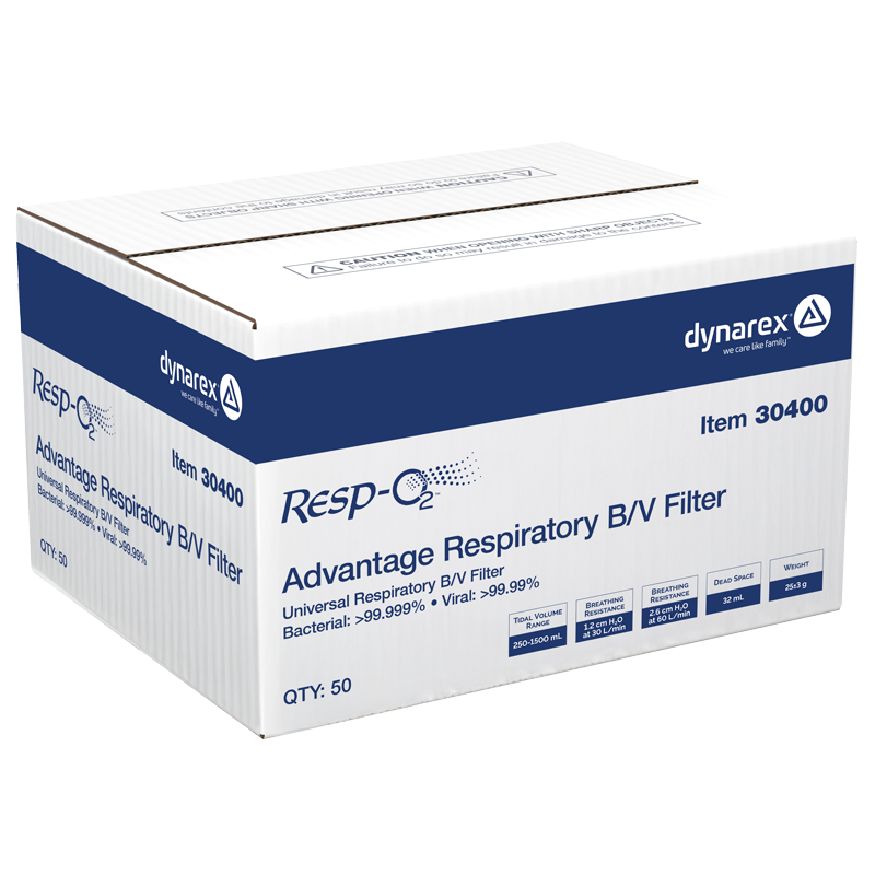 Advantage Respiratory B/V Filter  - 50 Boxes per Case