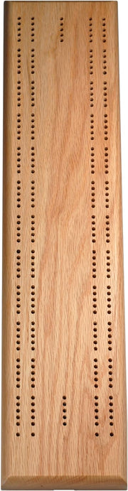 Cribbage - Board  &  Pegs 2 Track Solid Oak Wood