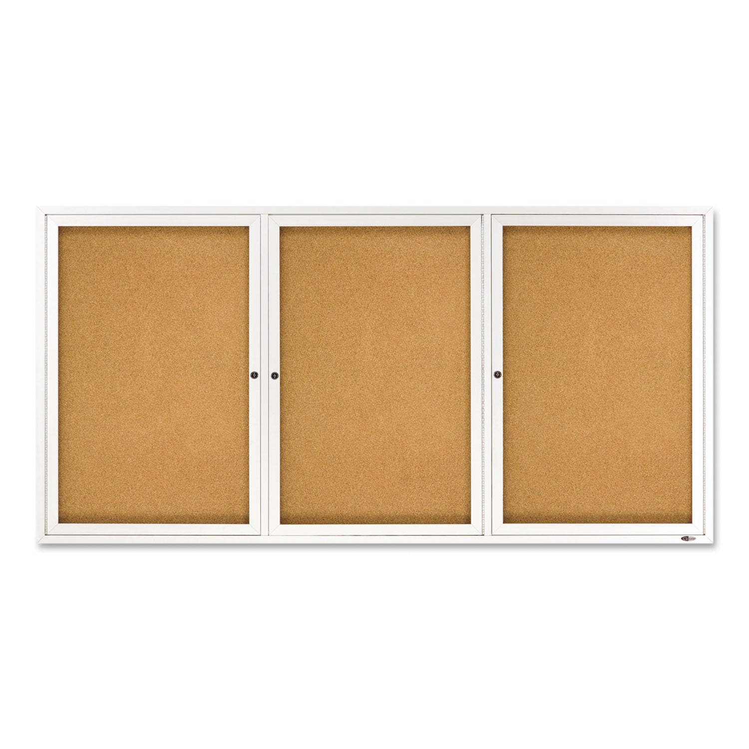 Quartet Enclosed Bulletin Board for Indoor Use - 36" Board Height x 72" Board Width - Natural Cork Surface - Hinged, Self-healing, Shatter Proof - Aluminum Frame - 1 Each