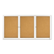 Quartet Enclosed Bulletin Board for Indoor Use - 36" Board Height x 72" Board Width - Natural Cork Surface - Hinged, Self-healing, Shatter Proof - Aluminum Frame - 1 Each