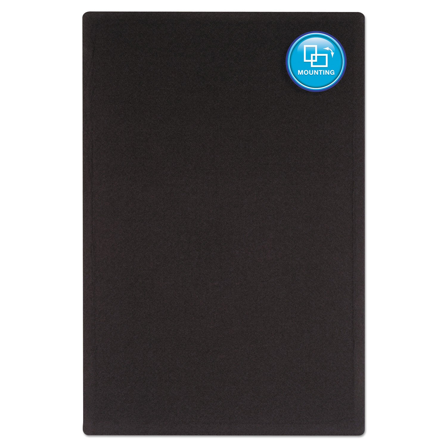 Quartet Oval Office Bulletin Board - 24" Board Height x 36" Board Width - Black Fabric Surface - Frameless, Flexible - Black Frame - 1 Each
