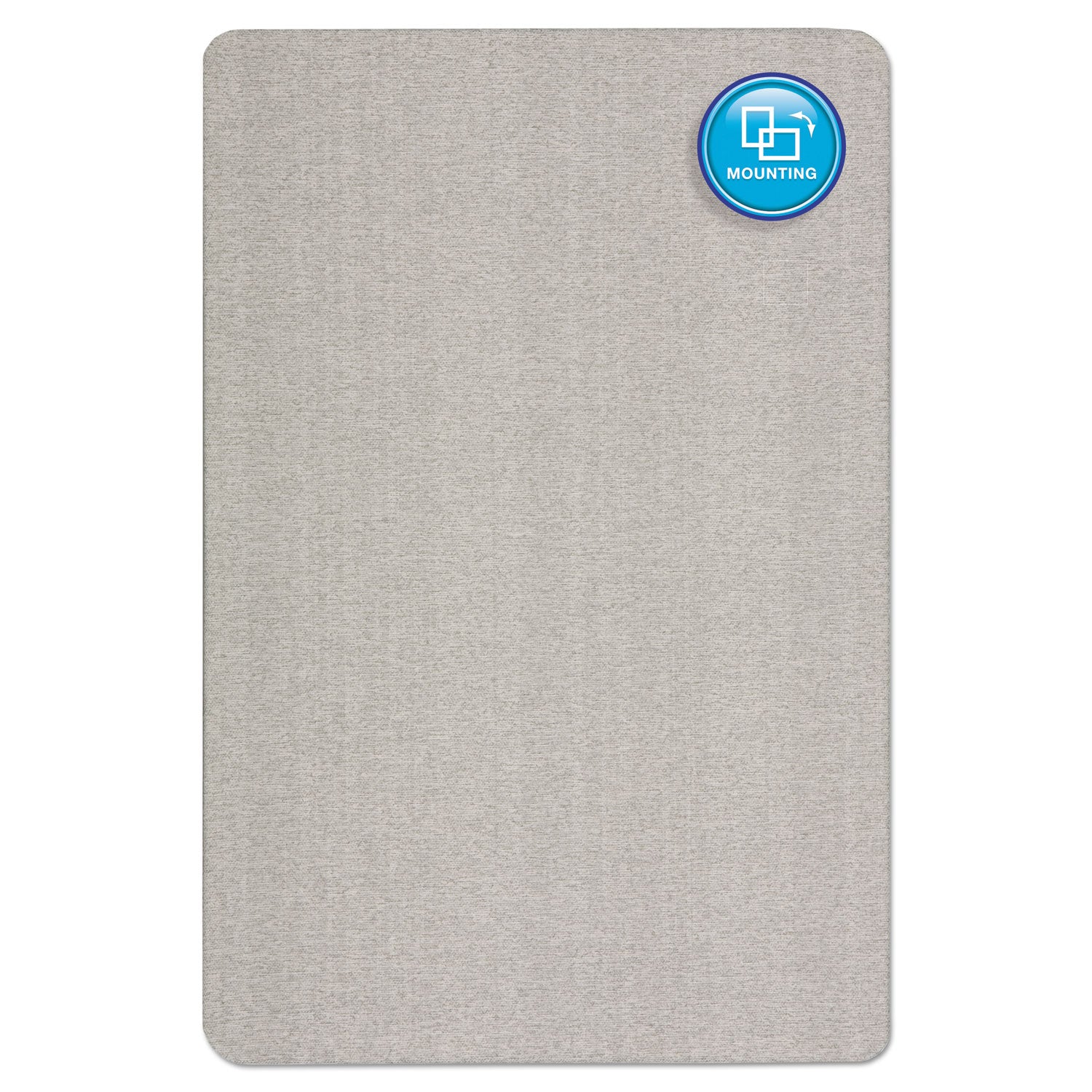Quartet Oval Office Bulletin Board - 24" Board Height x 36" Board Width - Gray Fabric Surface - Frameless, Flexible - Gray Frame - 1 Each
