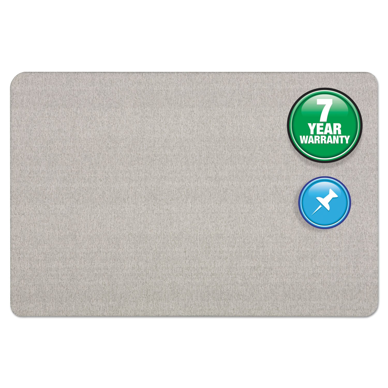 Quartet Oval Office Bulletin Board - 24" Board Height x 36" Board Width - Gray Fabric Surface - Frameless, Flexible - Gray Frame - 1 Each