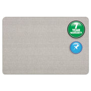 Quartet Oval Office Bulletin Board - 24" Board Height x 36" Board Width - Gray Fabric Surface - Frameless, Flexible - Gray Frame - 1 Each