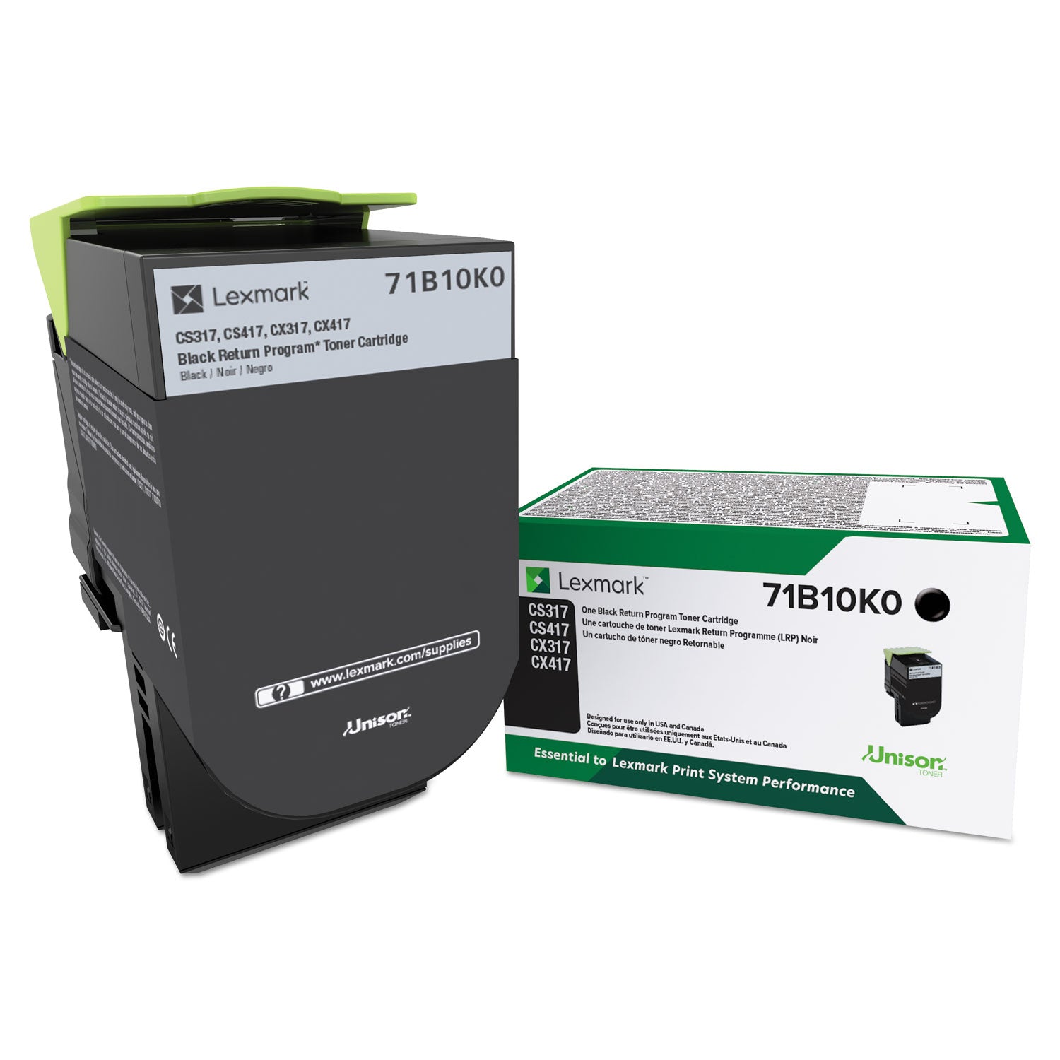Lexmark Unison Original Black Laser Toner Cartridge, 1 Each, 3000 Page Yield