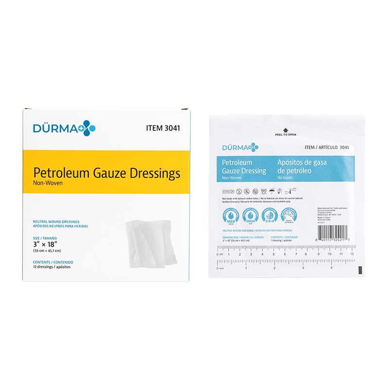 Petroleum Gauze Dressing, 3" x 18", 6/12/cs - 12 pcs per Box/6 Boxes per Case