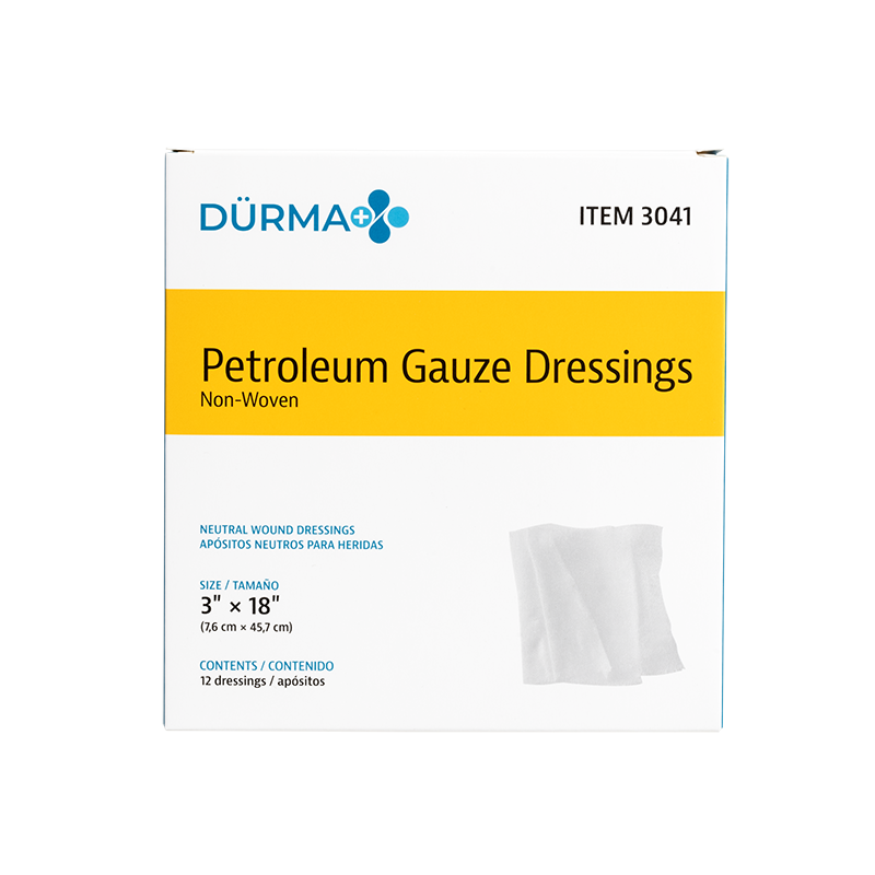Petroleum Gauze Dressing, 3" x 18", 6/12/cs - 12 pcs per Box/6 Boxes per Case