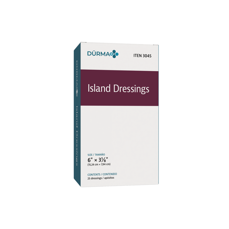 Island Dressing Sterile, 6" x 3 1/8" - 25 pcs per Box/6 Boxes per Case