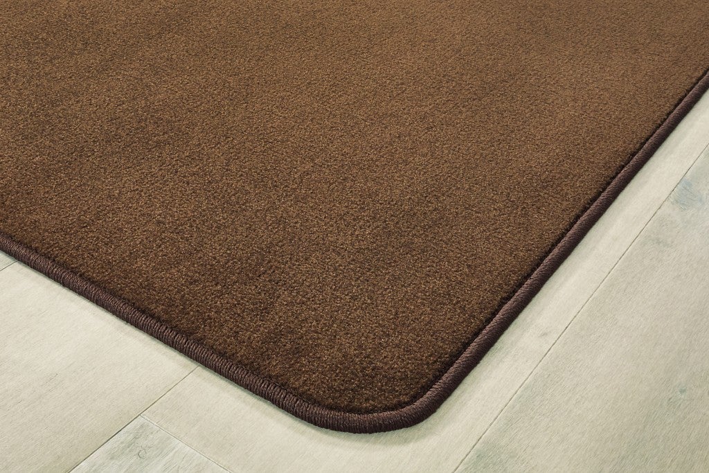 Mt Shasta Solids Collection Carpet Cocoa Brown  - 8ft 4in x 12ft - Rectangle - Cocoa