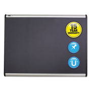 Quartet Prestige Plus Magnetic Bulletin Board - 48" Board Height x 72" Board Width - Gray Fabric Surface - Magnetic, Self-healing, Durable - Silver Aluminum Frame - 1 Each