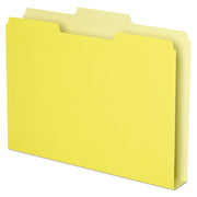 Pendaflex Double Stuff 1/3 Tab Cut Letter Top Tab File Folder - 8 1/2" x 11" - 250 Sheets Capacity - 1 1/2" Expansion - Assorted Tab Position - Yellow - 50 / Pack