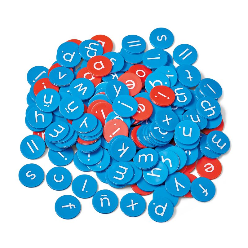 Spanish Lowercase Alphabet Chips