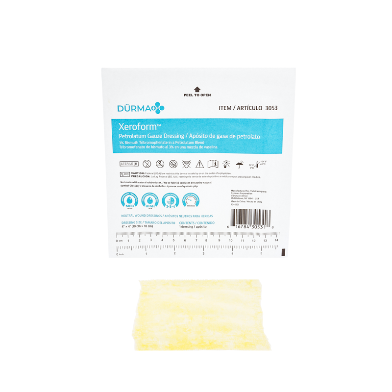 Xeroform Petrolatum Gauze Dressing, 4" x 4" - 25 pcs per Box/4 Boxes per Case