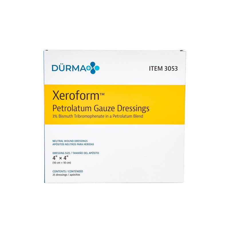 Xeroform Petrolatum Gauze Dressing, 4" x 4" - 25 pcs per Box/4 Boxes per Case