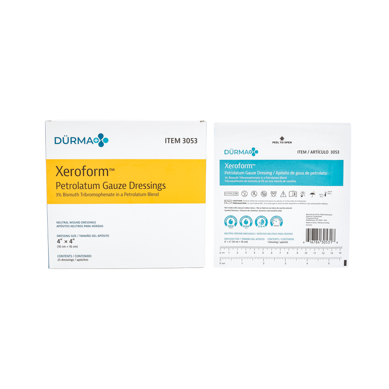 Xeroform Petrolatum Gauze Dressing, 4" x 4" - 25 pcs per Box/4 Boxes per Case