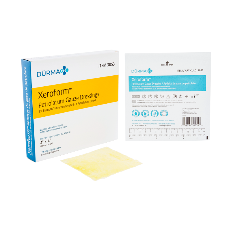 Xeroform Petrolatum Gauze Dressing, 4" x 4" - 25 pcs per Box/4 Boxes per Case