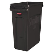 16 gal Capacity - Rectangular - Handle, Durable, Chemical Resistant, Crush Resistant, Recyclable - 25" Height x 11" Width x 22" Depth - Black - 1 Each
