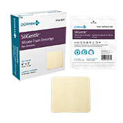 SiliGentle - Non-Adhesive Silicone Foam Dressing, 6" x 6" - 10 pcs per Box/12 boxes per Case