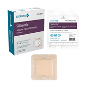 SiliGentle - Silicone Bordered Foam Dressing, 4" x 4" - 10 pcs per Box/12 boxes per Case