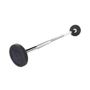 Rubber Coated Fixed Straight Barbell, 20Lb