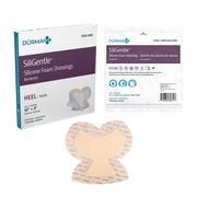 SiliGentle - Silicone Bordered Foam Dressing, Heel, 10" x 9" - 5 pcs per Box/12 boxes per Case