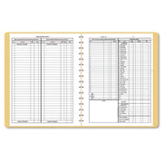 Dome Bookkeeping Record Book - 128 Sheet(s) - Wire Bound - 8.75" x 11.25" Sheet Size - White Sheet(s) - Beige Cover - Recycled - 1 Each