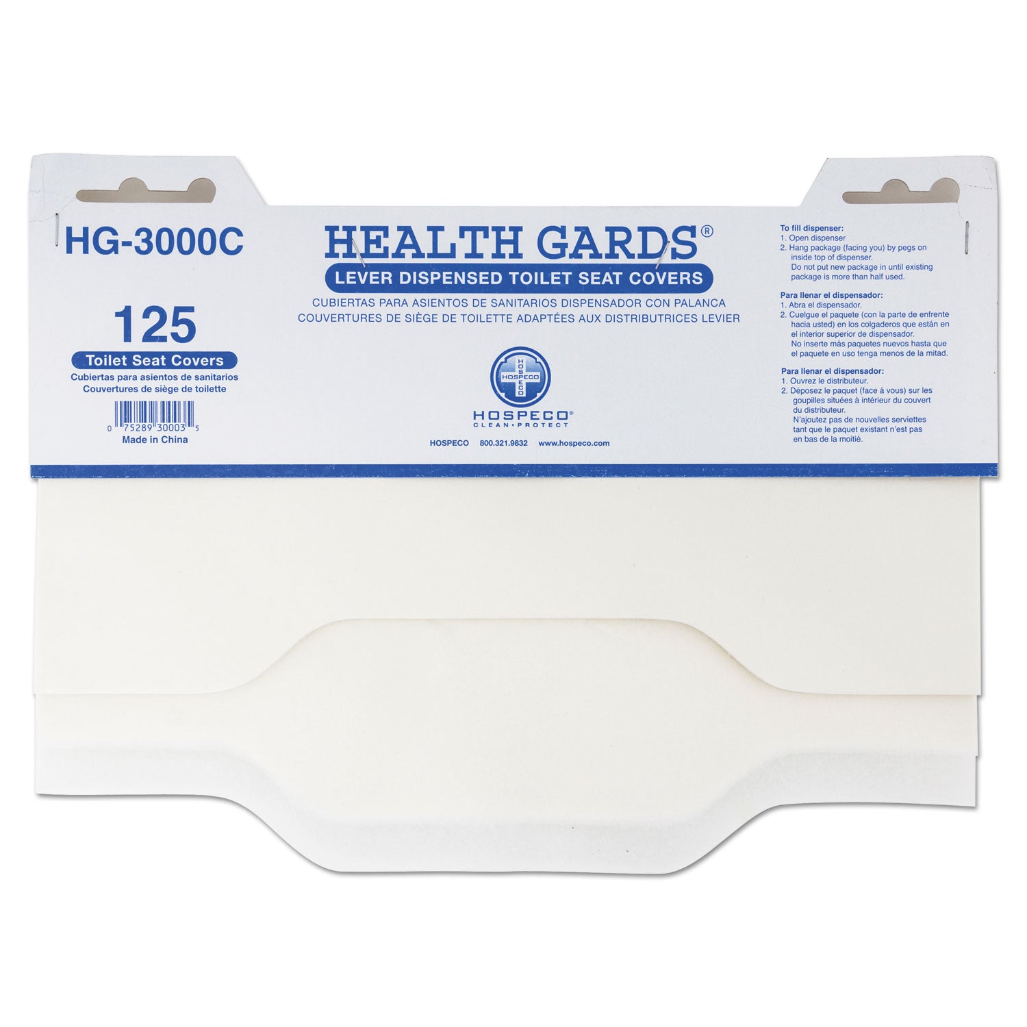 Half-fold - For Toilet, Public Toilet - White - Paper - 125 Seat Covers/Pack - 24 / Carton