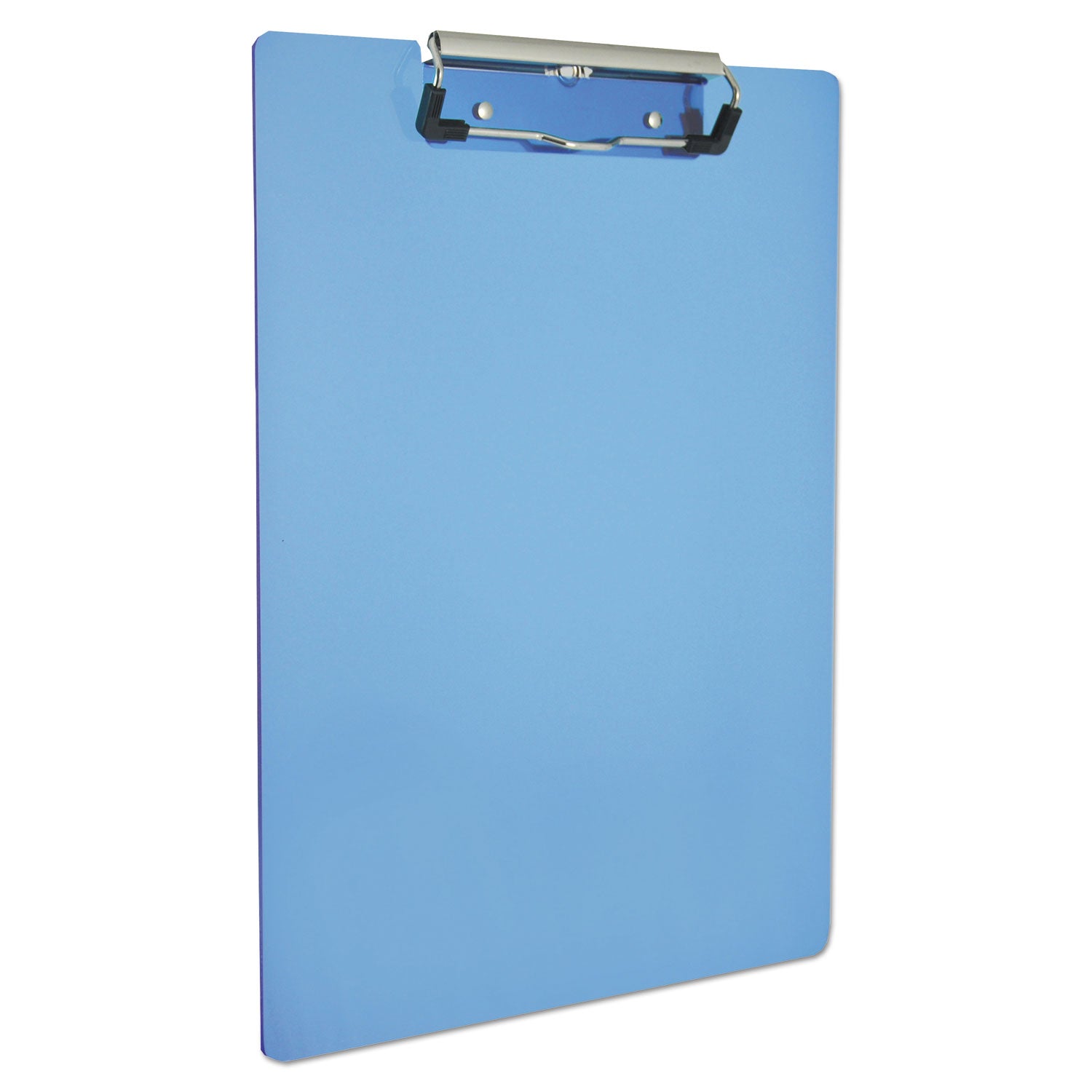 0.50" Clip Capacity - 8 1/2" x 11" Sheet Size - Plastic - Ice Blue - 1 Each