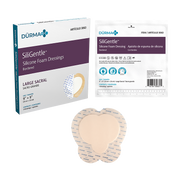 SiliGentle - Silicone Bordered Foam Dressing, Large Sacral, 9" x 9" - 5 pcs per Box/12 boxes per Case