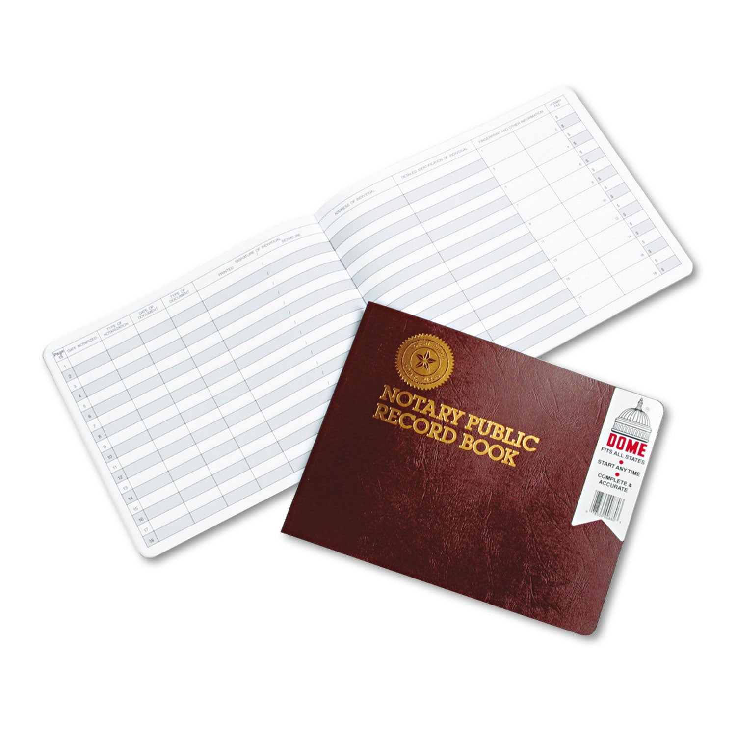 64 Sheet(s) - Thread Sewn - 10.50" x 8.25" Sheet Size - 10 Columns per Sheet - Burgundy - White Sheet(s) - Maroon Cover - Recycled - 1 Each