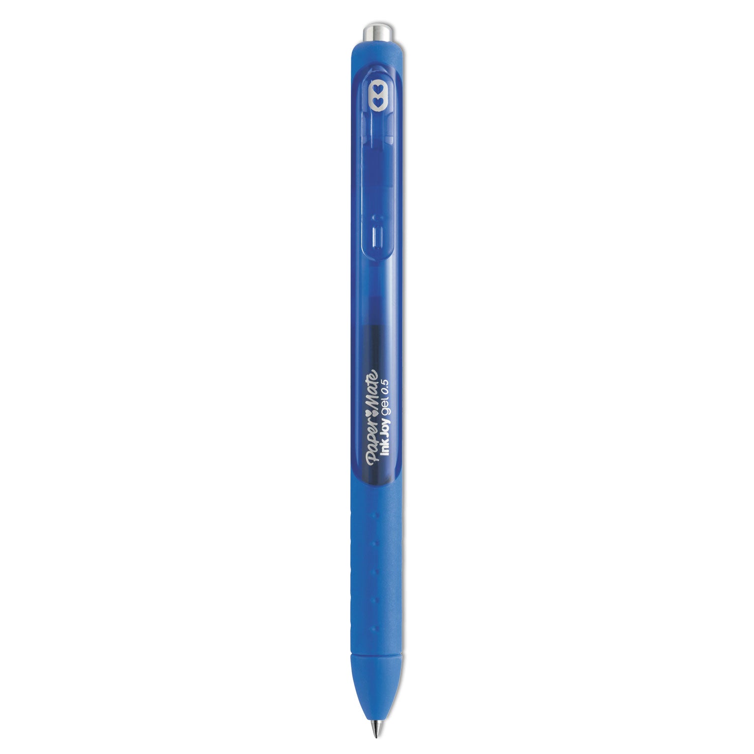 Paper Mate InkJoy Gel Pen - 0.5 mm Pen Point - Retractable - Blue Ink - Gel-based - Blue Barrel - 1 Dozen