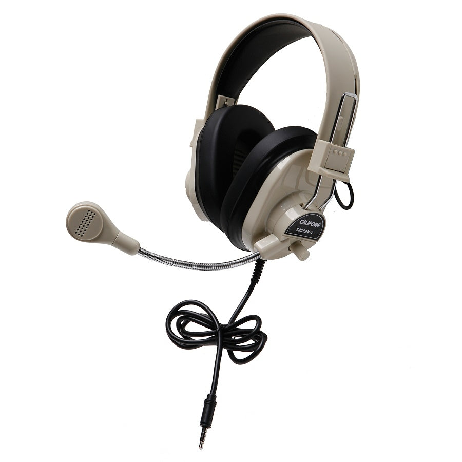 Deluxe Stereo Headset with "To Go" Plug & 2-Layered Cord, Beige