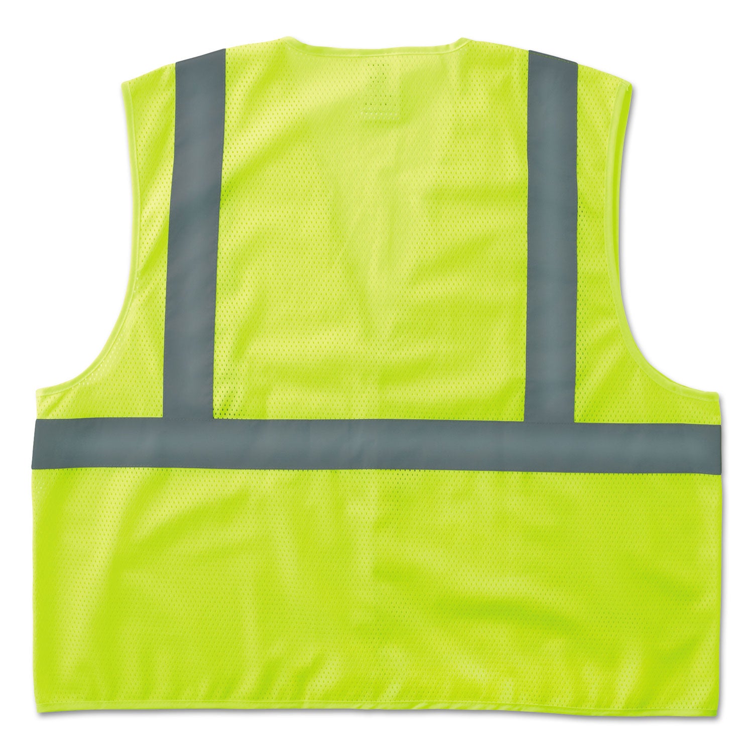 Ergodyne Class 2 Lime Super Econo Vest - Small/Medium - Lime - Reflective, Machine Washable, Lightweight, Hook & Loop Closure - 1 Each