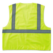 Ergodyne Class 2 Lime Super Econo Vest - Large/Extra Large - Lime - Reflective, Machine Washable, Lightweight, Hook & Loop Closure - 1 Each