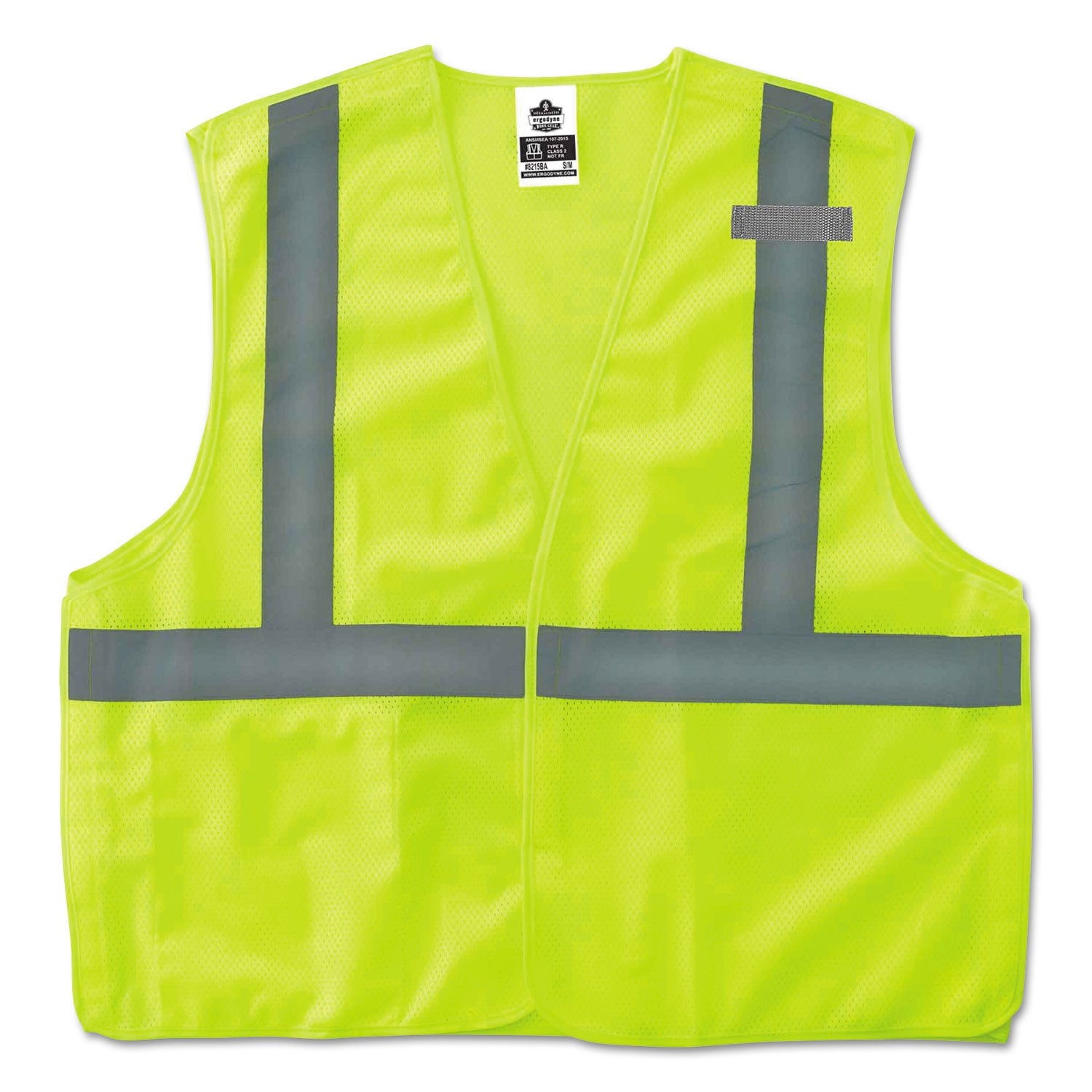 Ergodyne 8215BA Breakaway Mesh Safety Vest, Lime, 4XL/5XL, Hook & Loop Closure, High Visibility, Polyester Mesh, Lightweight, Breathable, Pocket, Machine Washable, 1 Each