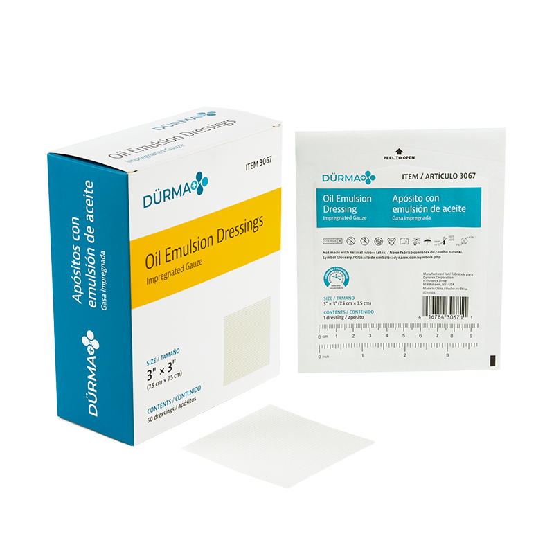 Oil Emulsion Dressing, 3" x 3" - 50 pcs per Box/4 Boxes per Case