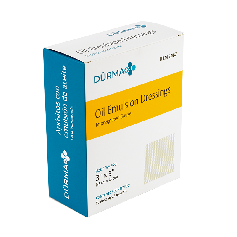 Oil Emulsion Dressing, 3" x 3" - 50 pcs per Box/4 Boxes per Case