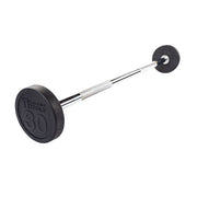 Rubber Coated Fixed Straight Barbell, 30Lb