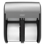 Compact Quad Vertical 4-Roll Coreless Dispenser, 12.06 x 8 x 14.44, Stainless Steel