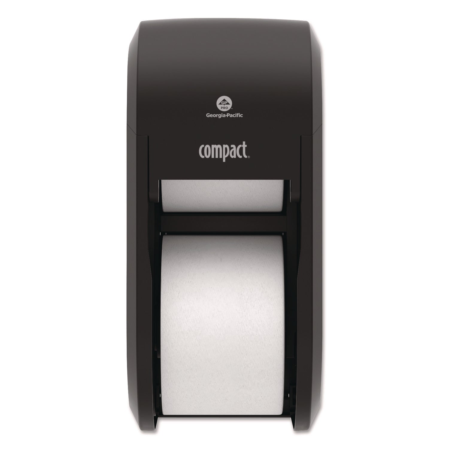 Compact Vertical 2-Roll Coreless Tissue Dispenser, 14.06 X 6.69 X 8.19, Black