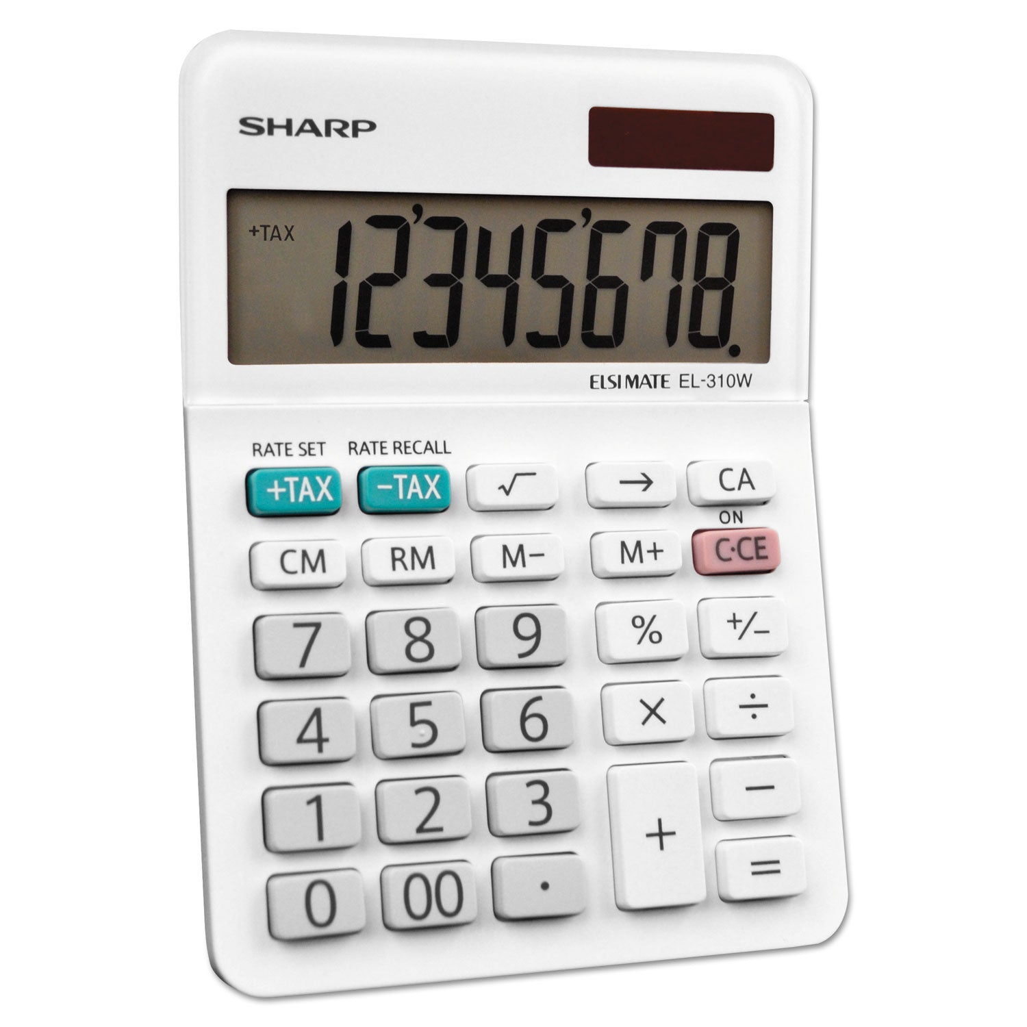 4-Key Memory, Sign Change, Backspace Key, Auto Power Off, Double Zero - 8 Digits - LCD - 1" Height x 3.4" Width x 4.8" Depth - White - Desktop - 1 Each
