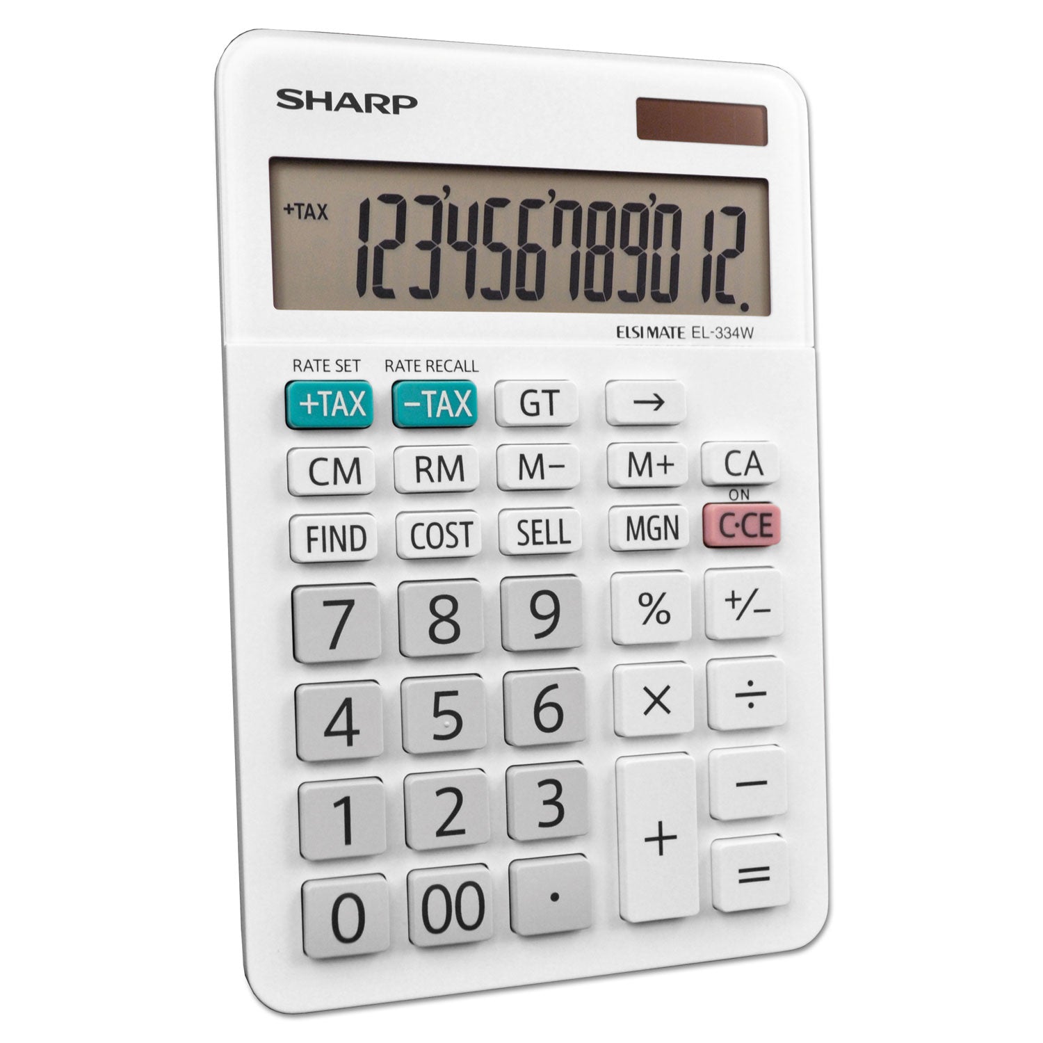 4-Key Memory, Sign Change, Backspace Key, Auto Power Off, Double Zero - 12 Digits - LCD - 0.6" Height x 4.4" Width x 6.6" Depth - White - Desktop - 1 Each