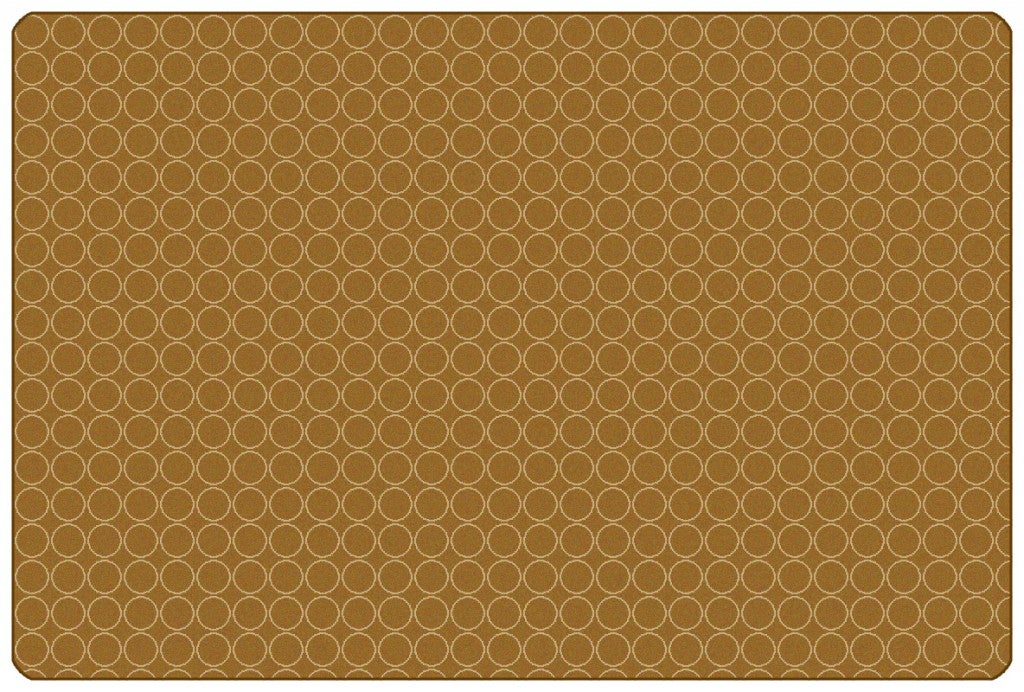 KIDSoft Comforting Circles Tonal Solid Rug - 3ft x 4ft - Rectangle - Brown Tan