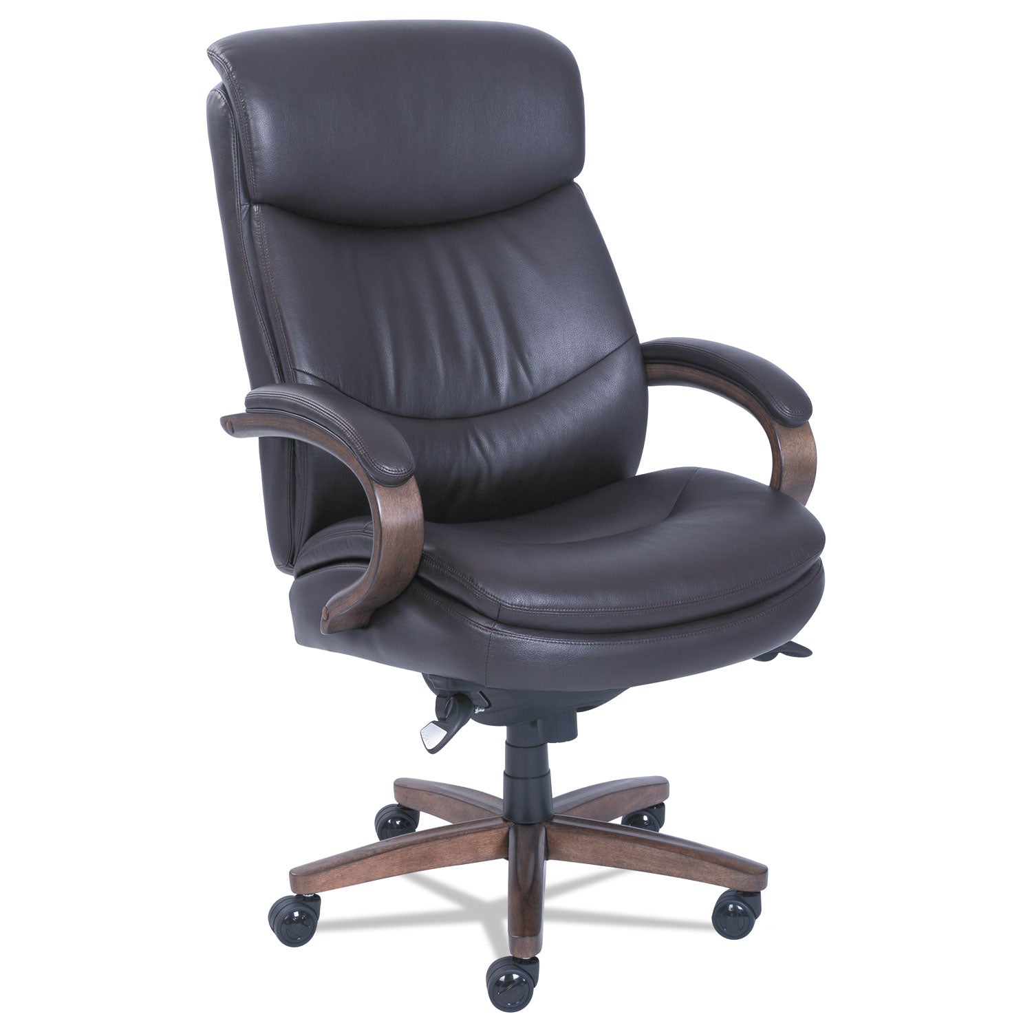 La-Z-Boy ComfortCore Chair - Brown Seat Color - Memory Foam Seat Material - Brown Back Color - Brown - Bonded Leather - Armrest - 1 Each