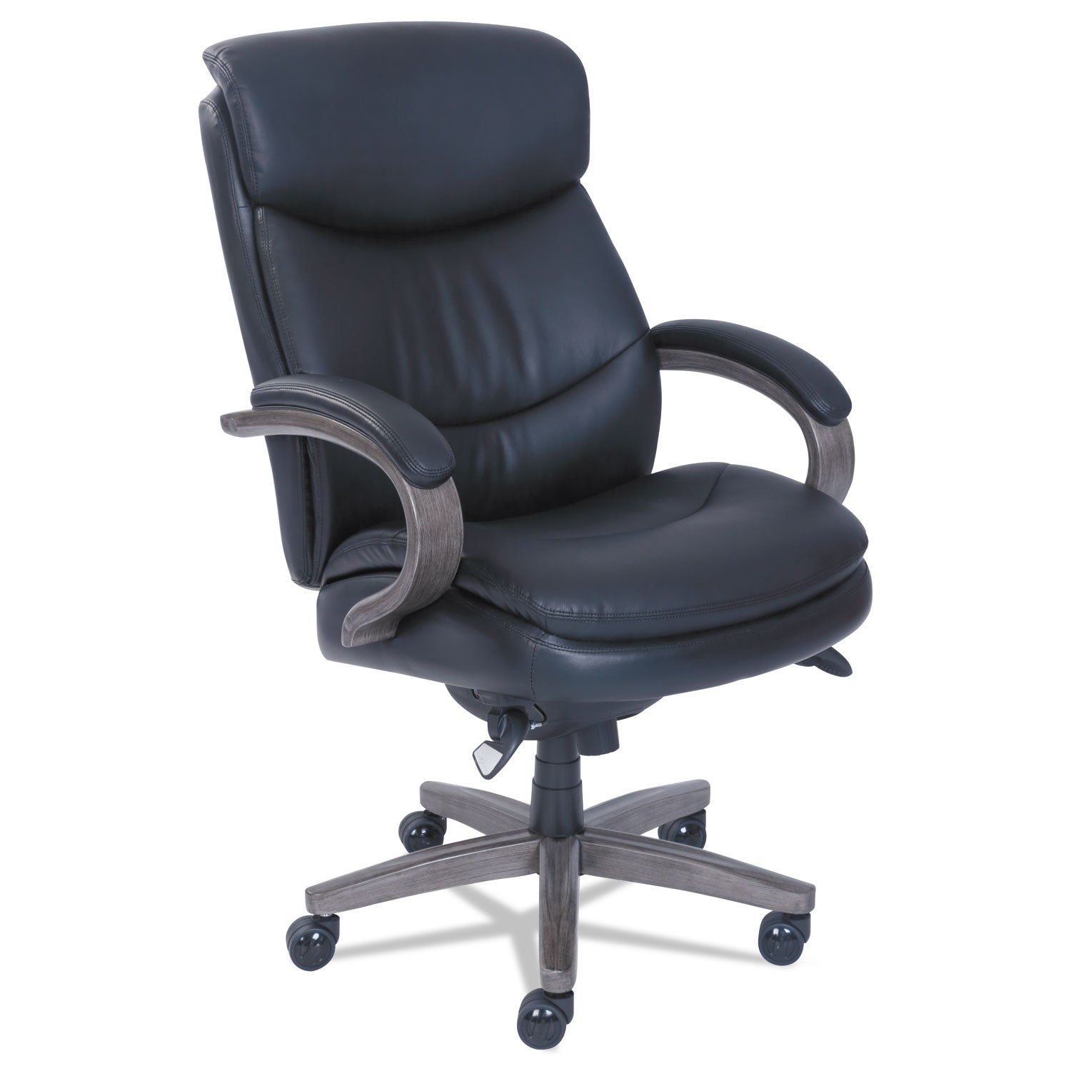 La-Z-Boy ComfortCore Chair - Black Seat Color - Memory Foam Seat Material - Black Back Color - High Back - Black - Bonded Leather - Armrest - 1 Each