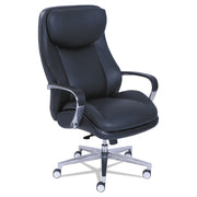 La-Z-Boy ComfortCore Chair, Black, Gel Memory Foam Seat, High Back, 5-Star Aluminum Base, Bonded Leather, 1 Each